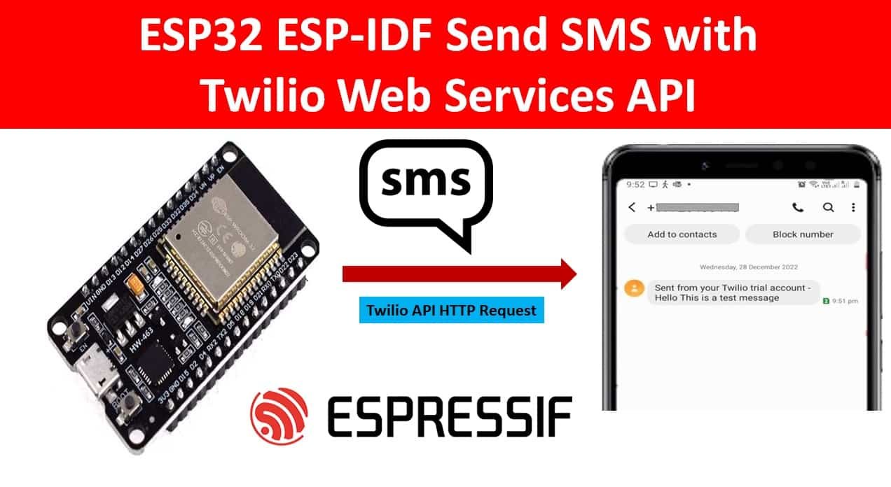 ESP32 ESPIDF Send SMS with Twilio Web Service API